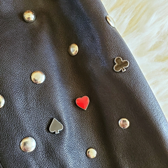 Scotch & Soda Maison Scotch Troublemaker Black Studded Leather Jacket XS - Picture 7 of 16